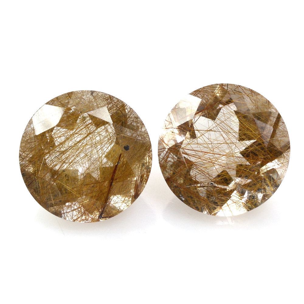 RED RUTILE QUARTZ CUT ROUND 10MM 3.30 Cts.