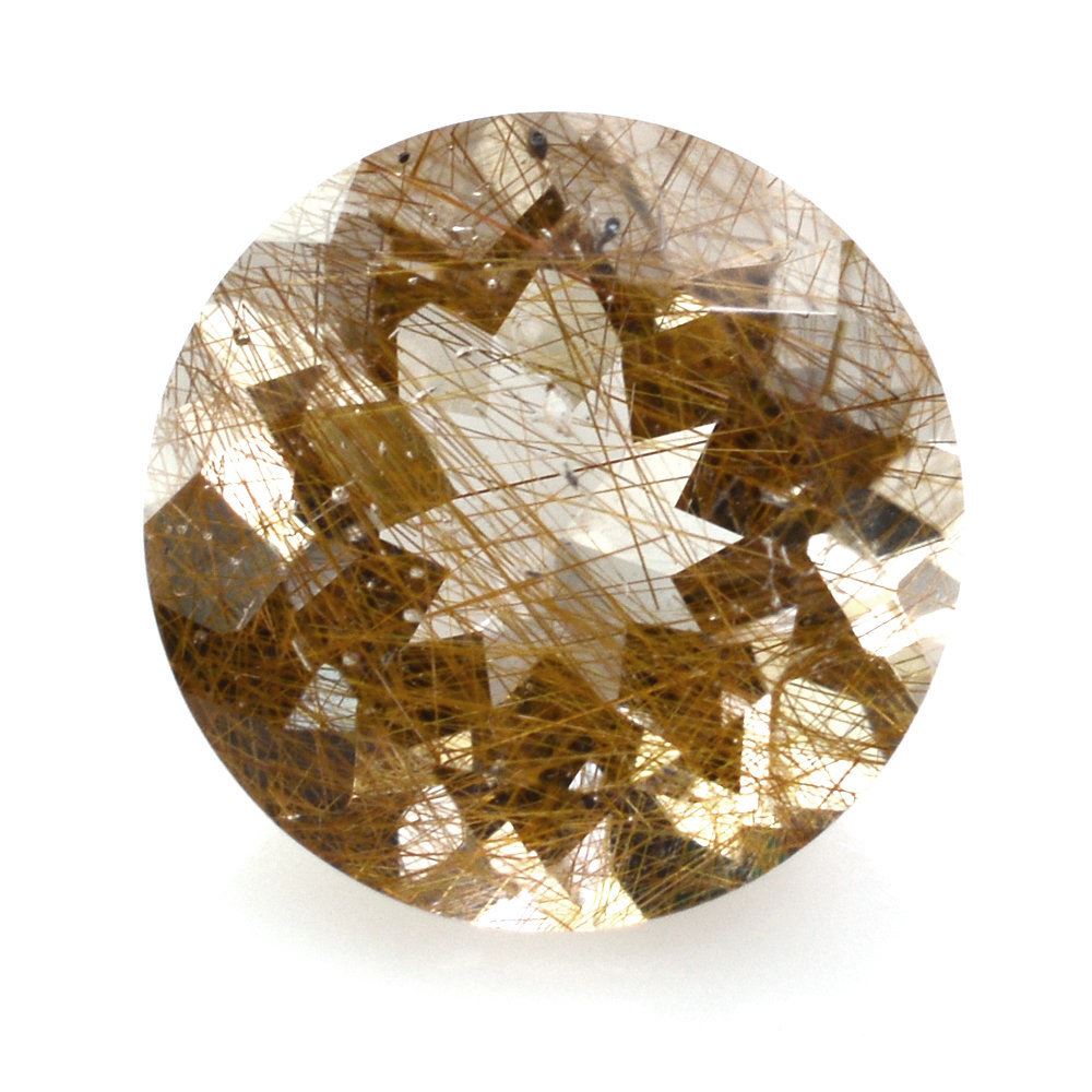 RED RUTILE QUARTZ CUT ROUND 10MM 3.32 Cts.