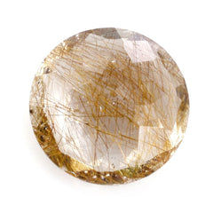 RED RUTILE QUARTZ CUT ROUND 10MM 3.32 Cts.