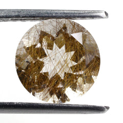 RED RUTILE QUARTZ CUT ROUND 10MM 3.32 Cts.