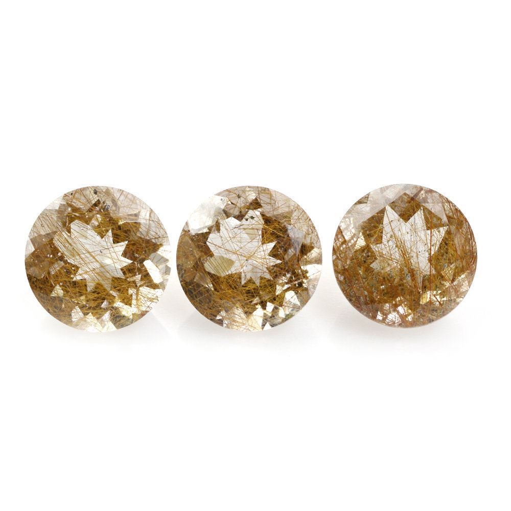 RED RUTILE QUARTZ CUT ROUND 10MM 3.32 Cts.