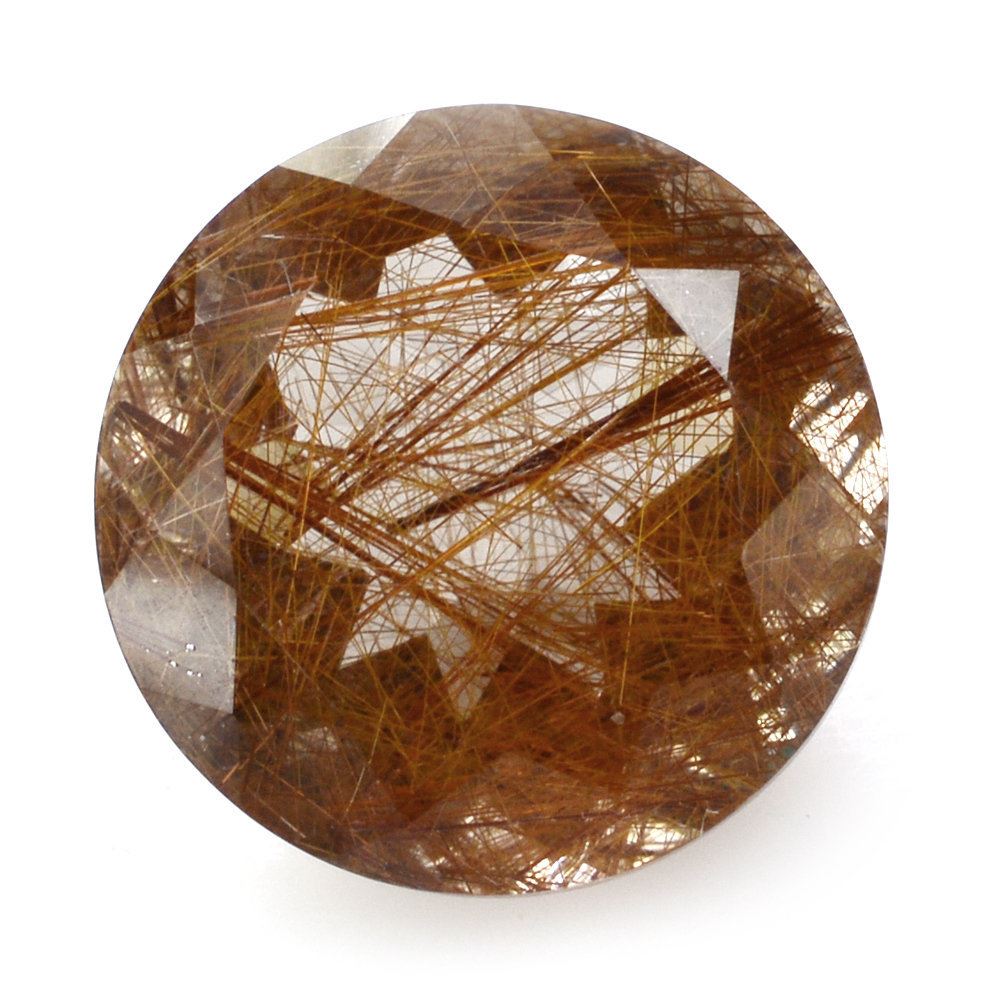 RED RUTILE QUARTZ CUT ROUND 12MM 6.10 Cts.