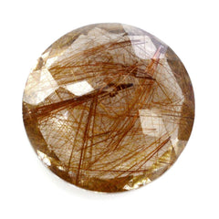 RED RUTILE QUARTZ CUT ROUND 12MM 6.10 Cts.