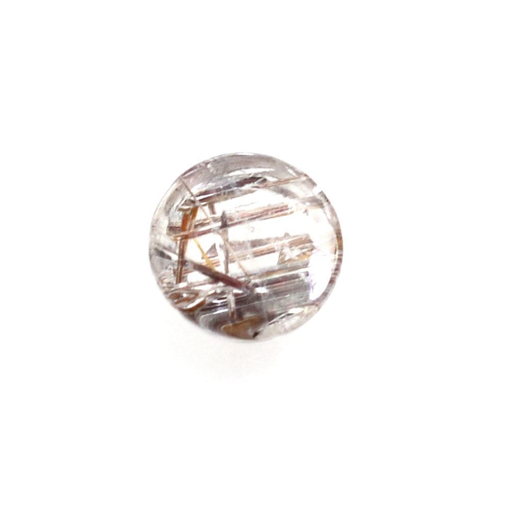 RED RUTILE QUARTZ ROUND CAB 3MM 0.13 Cts.