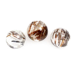 RED RUTILE QUARTZ ROUND CAB 3MM 0.13 Cts.