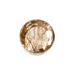 RED RUTILE QUARTZ ROUND CAB 4MM 0.37 Cts.