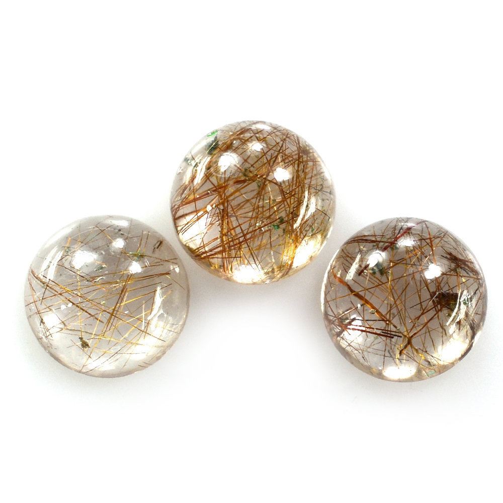 RED RUTILE QUARTZ ROUND CAB 6MM 0.79 Cts.