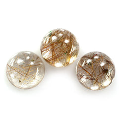 RED RUTILE QUARTZ ROUND CAB 6MM 0.79 Cts.