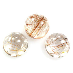 RED RUTILE QUARTZ ROUND CAB 6MM 0.83 Cts.