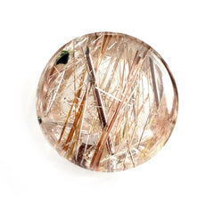 RED RUTILE QUARTZ ROUND CAB 8MM 1.93 Cts.