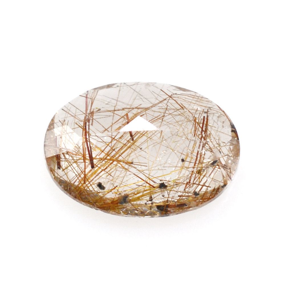 RED RUTILE QUARTZ CUT OVAL 7X5MM 0.55 Cts.