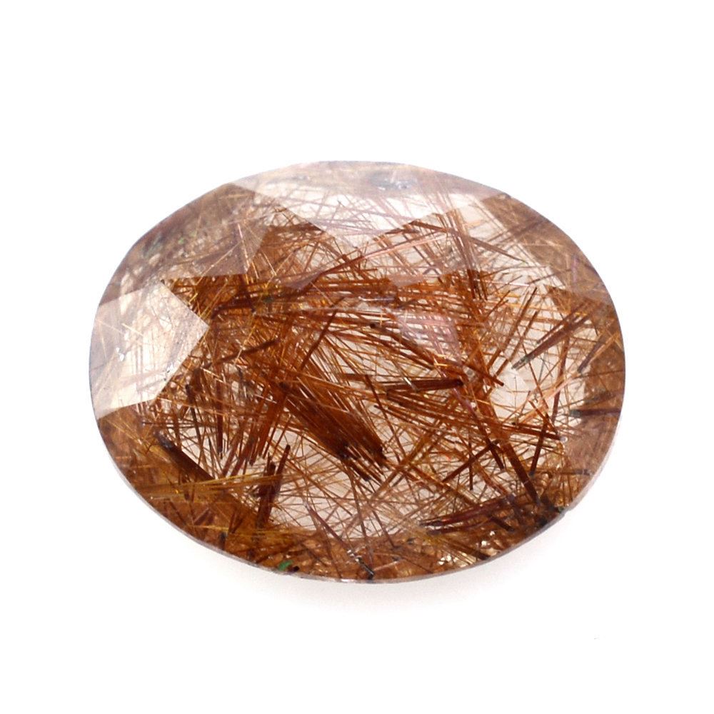 RED RUTILE QUARTZ CUT OVAL 10X8MM 2.32 Cts.
