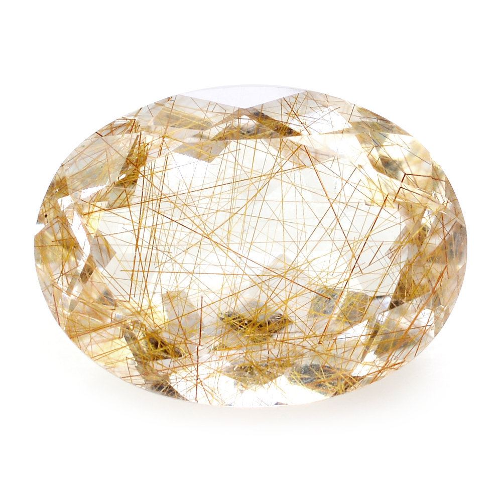 RED RUTILE QUARTZ CUT OVAL 16X12MM 8.51 Cts.