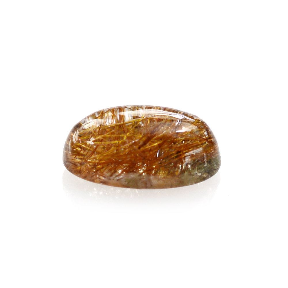 RED RUTILE QUARTZ OVAL CAB 5X3MM 0.24 Cts.