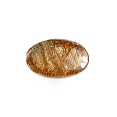 RED RUTILE QUARTZ OVAL CAB 5X3MM 0.24 Cts.
