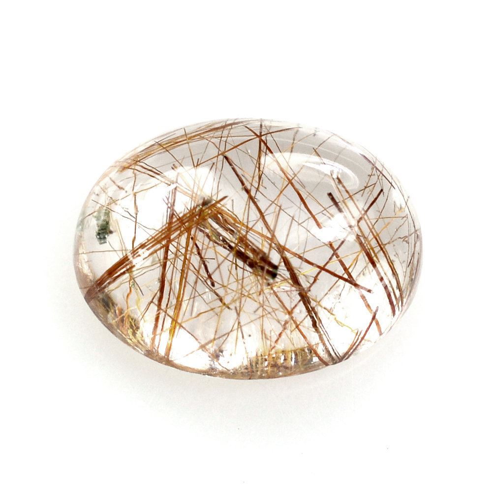 RED RUTILE QUARTZ OVAL CAB 8X6MM 1.25 Cts.