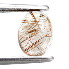 RED RUTILE QUARTZ OVAL CAB 8X6MM 1.25 Cts.