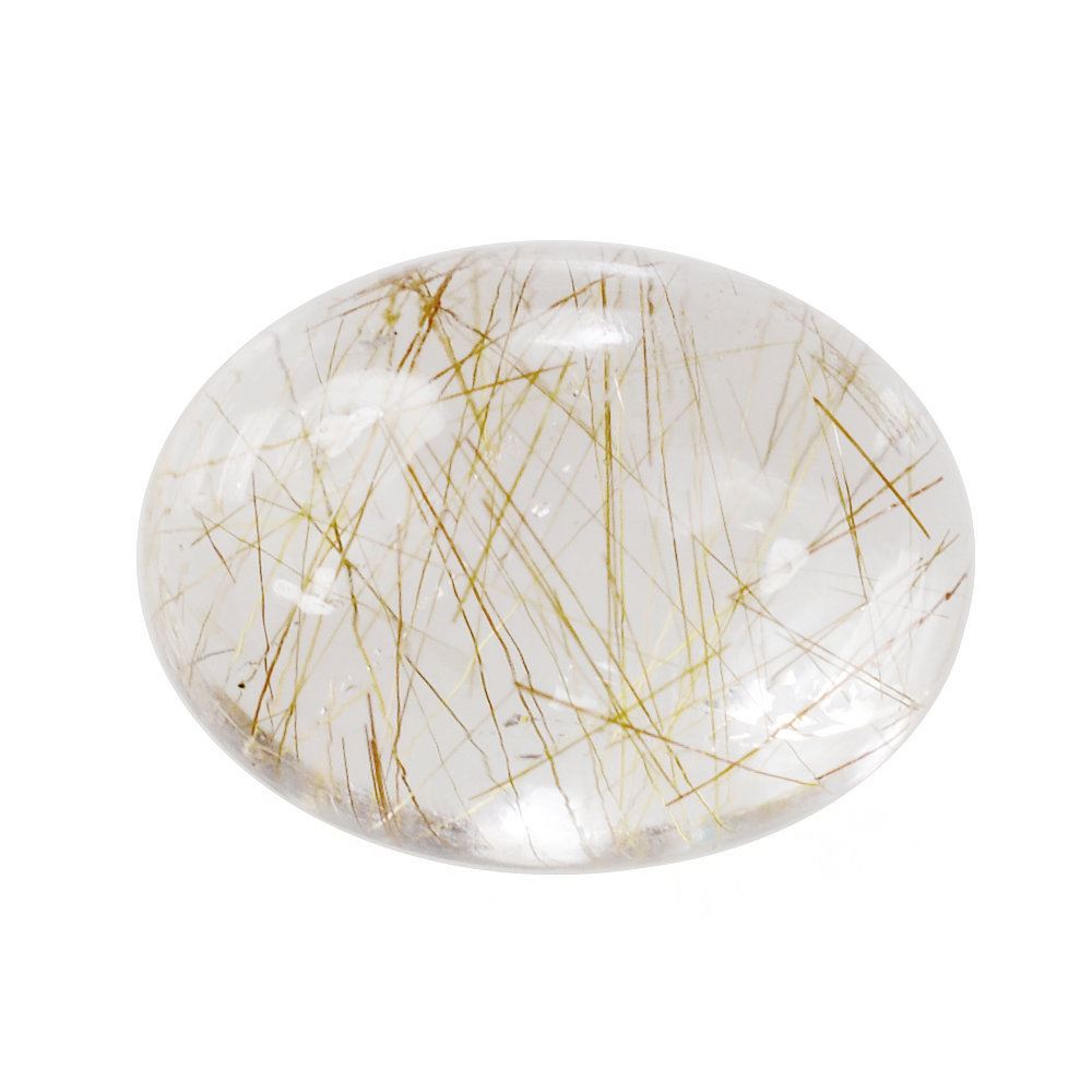 RED RUTILE QUARTZ OVAL CAB 8X6MM 1.28 Cts.