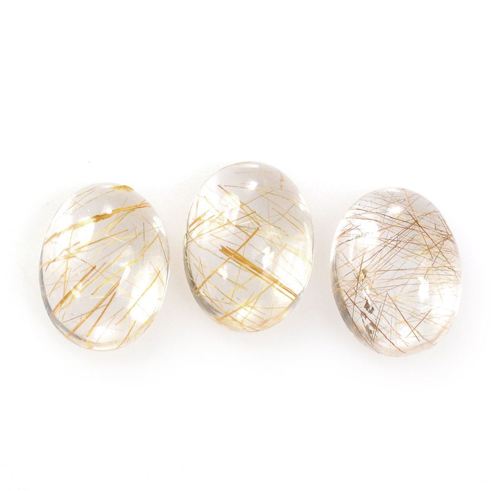 RED RUTILE QUARTZ OVAL CAB 8X6MM 1.28 Cts.