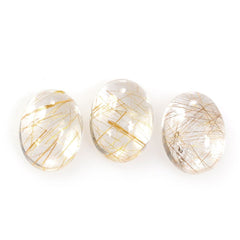RED RUTILE QUARTZ OVAL CAB 8X6MM 1.28 Cts.