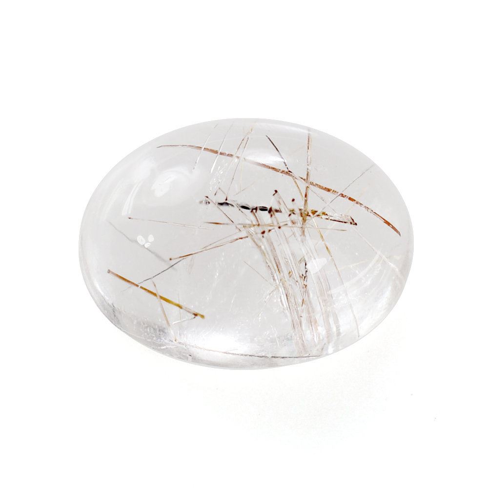 RED RUTILE QUARTZ OVAL CAB 8X6MM 1.17 Cts.