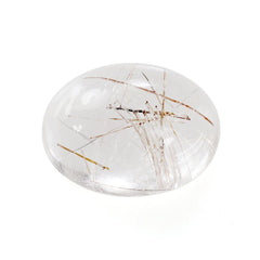 RED RUTILE QUARTZ OVAL CAB 8X6MM 1.17 Cts.