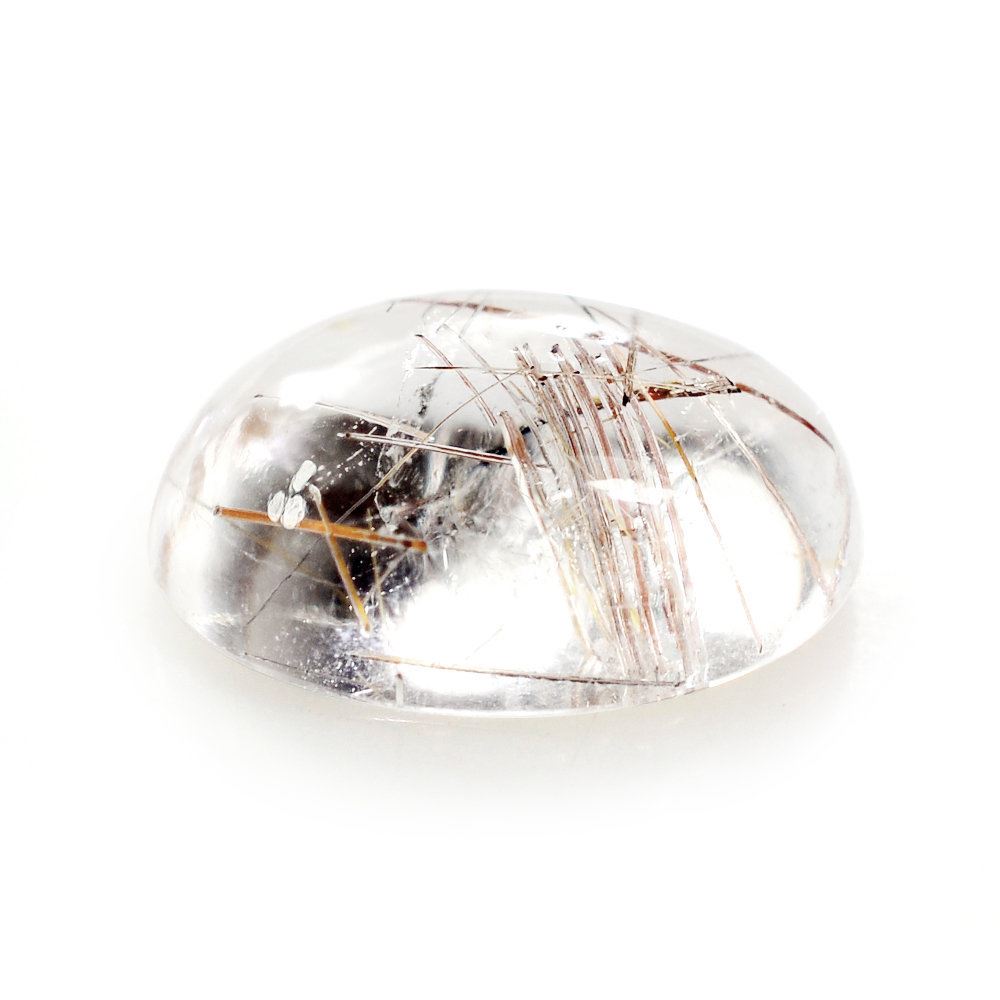 RED RUTILE QUARTZ OVAL CAB 8X6MM 1.17 Cts.