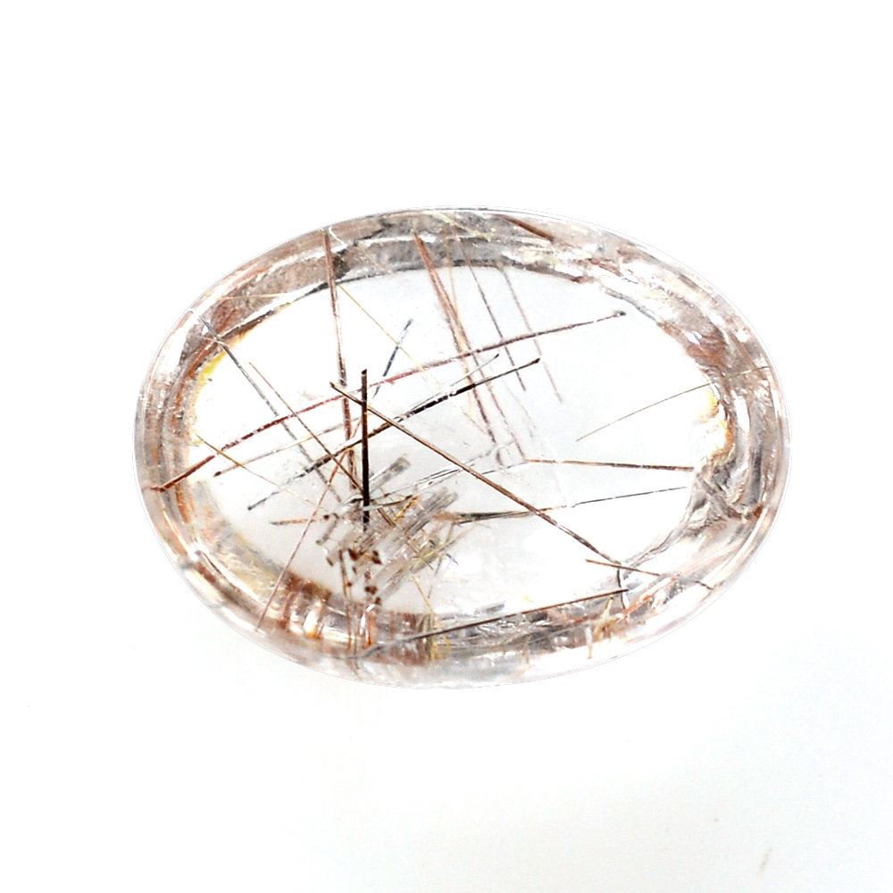 RED RUTILE QUARTZ OVAL CAB 8X6MM 1.17 Cts.