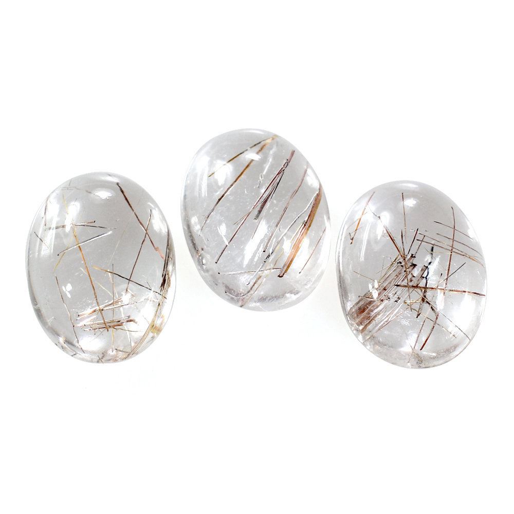 RED RUTILE QUARTZ OVAL CAB 8X6MM 1.17 Cts.