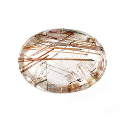 RED RUTILE QUARTZ OVAL CAB 8X6MM 1.26 Cts.