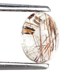 RED RUTILE QUARTZ OVAL CAB 8X6MM 1.26 Cts.