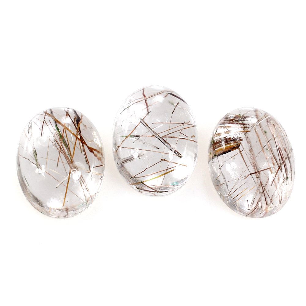 RED RUTILE QUARTZ OVAL CAB 8X6MM 1.26 Cts.
