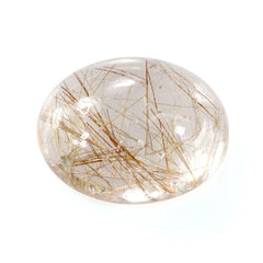 RED RUTILE QUARTZ OVAL CAB 9X7MM 1.78 Cts.