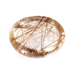 RED RUTILE QUARTZ OVAL CAB 9X7MM 1.78 Cts.