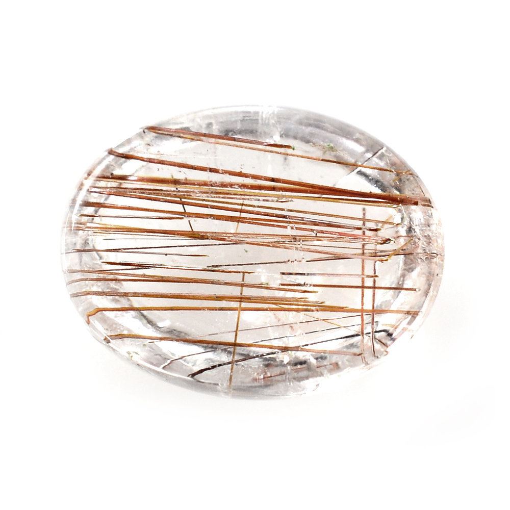 RED RUTILE QUARTZ OVAL CAB 10X8MM 2.55 Cts.