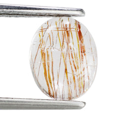 RED RUTILE QUARTZ OVAL CAB 10X8MM 2.55 Cts.