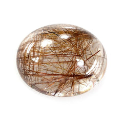 RED RUTILE QUARTZ OVAL CAB 10X8MM 3.00 Cts.