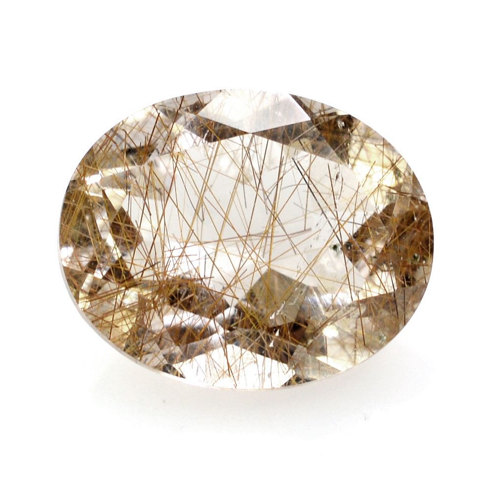 RED RUTILE QUARTZ CUT OVAL 10X8MM 2.43 Cts.
