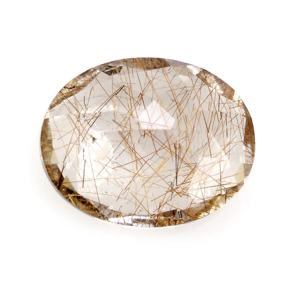 RED RUTILE QUARTZ CUT OVAL 10X8MM 2.43 Cts.