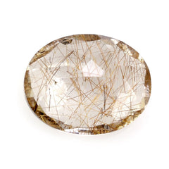 RED RUTILE QUARTZ CUT OVAL 10X8MM 2.43 Cts.