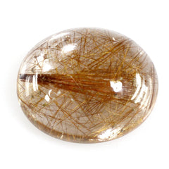 RED RUTILE QUARTZ OVAL CAB 12X10MM 4.80 Cts.