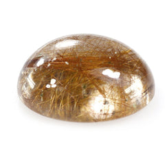 RED RUTILE QUARTZ OVAL CAB 12X10MM 4.80 Cts.