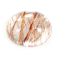 RED RUTILE QUARTZ OVAL CAB 12X10MM 4.68 Cts.