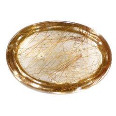 RED RUTILE QUARTZ OVAL CAB 14X10MM 5.49 Cts.