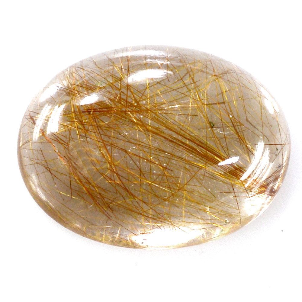 RED RUTILE QUARTZ OVAL CAB 16X12MM 9.12 Cts.