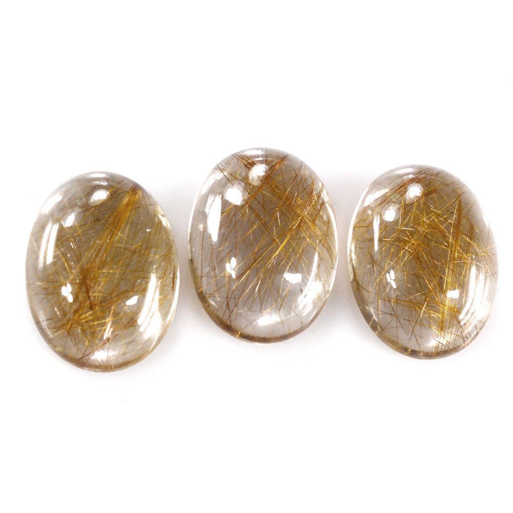 RED RUTILE QUARTZ OVAL CAB 16X12MM 9.12 Cts.