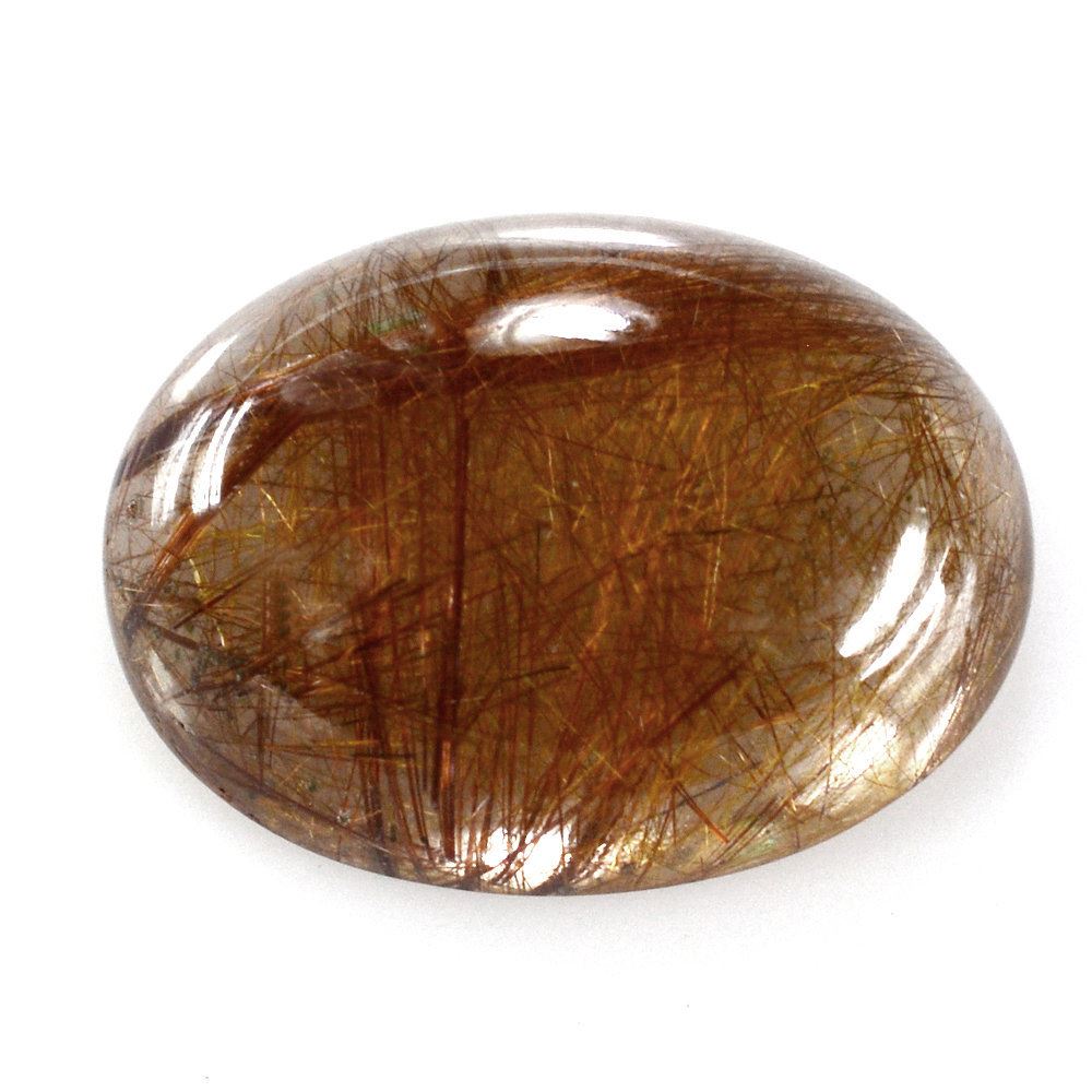 RED RUTILE QUARTZ OVAL CAB 16X12MM 8.73 Cts.