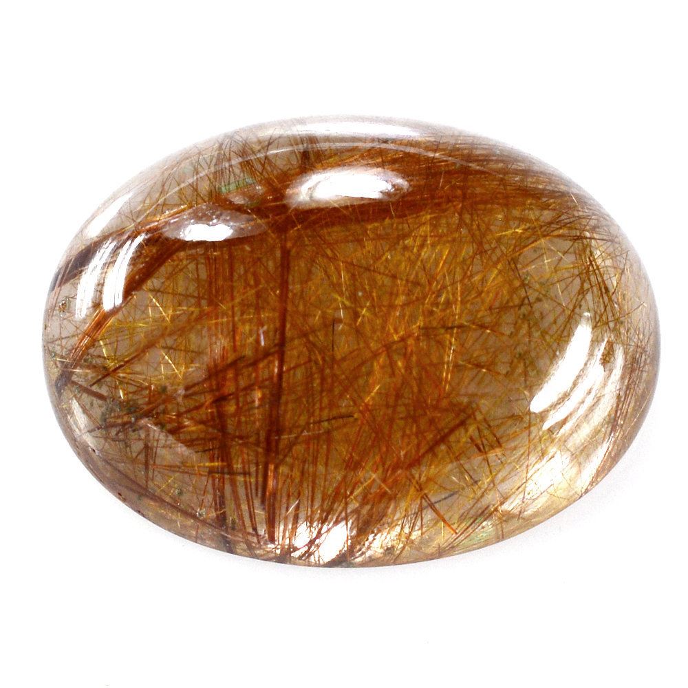 RED RUTILE QUARTZ OVAL CAB 16X12MM 8.73 Cts.