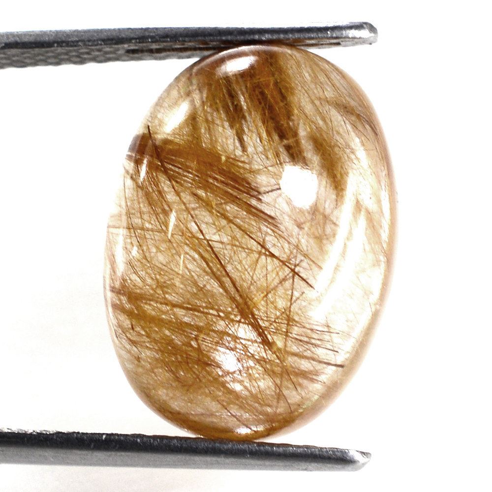 RED RUTILE QUARTZ OVAL CAB 18X13MM 13.80 Cts.