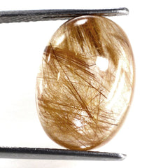 RED RUTILE QUARTZ OVAL CAB 18X13MM 13.80 Cts.